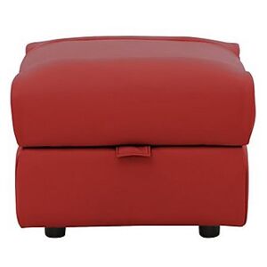 Dallas Leather Footstool - Red