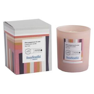 House Beautiful Pink Peppercorn & Rose Votive Candle