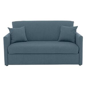 Versatile Small 2 Seater Fabric Sofa Bed with Slim Arms