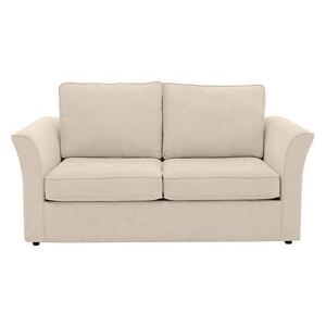 Mimi 2 Seater Fabric Sofa Bed with Reversible Cushions - Beige