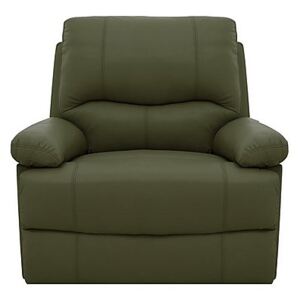 Dallas Leather Manual Recliner Armchair - Green