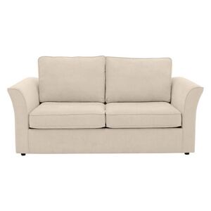 Mimi 3 Seater Fabric Sofa Bed with Reversible Cushions - Beige