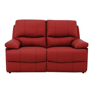 Dallas 2 Seater Leather Sofa - Red