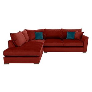 Icon Fabric Corner Sofa - Red