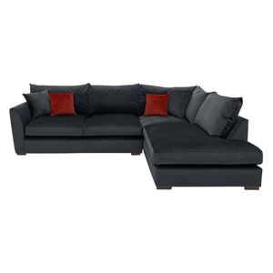 Icon Fabric Corner Sofa - Black