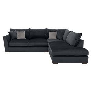 Icon Fabric Corner Sofa - Black
