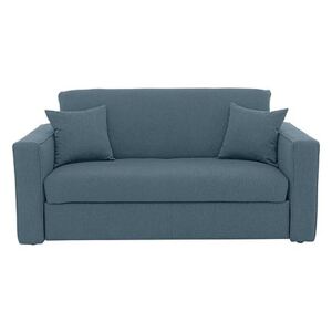 Versatile Small 2 Seater Fabric Sofa Bed with Box Arms