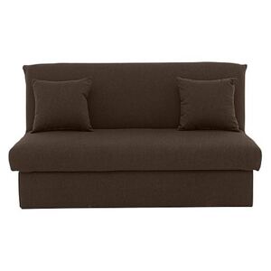 Versatile 2 Seater Fabric Sofa Bed No Arms - Brown