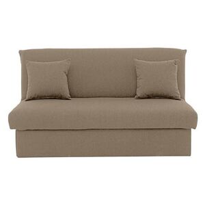 Versatile 2 Seater Fabric Sofa Bed No Arms - Beige