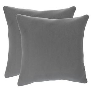 The Lounge Co. - Lorrie Pair of Small Fabric Scatter Cushions - Grey