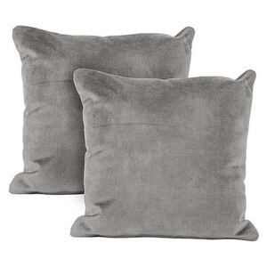 Rosie Pair of Fabric Scatter Cushions - Grey