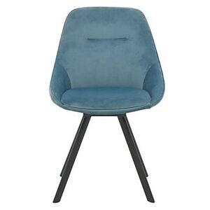 Arctic Swivel Fabric Dining Chair - Blue