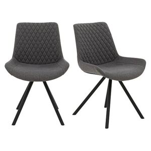 Rocket Pair of Dining Chairs - Grey