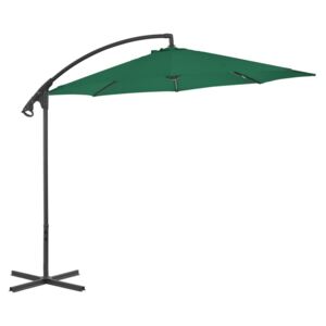 VidaXL Cantilever Umbrella with Steel Pole 300 cm Green