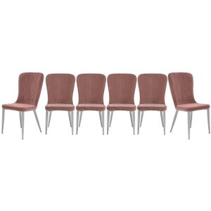 Set of 6 Raph Chairs - Pink