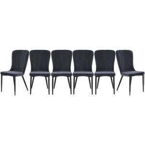 Set of 6 Raph Chairs - Black