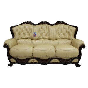 Dante Original 3 Seater Sofa Settee Italian Nut Real Leather