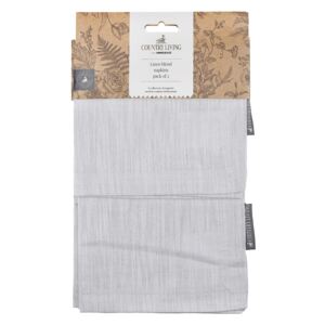 Country Living Linen Blend Napkins - 2 Pack - Grey