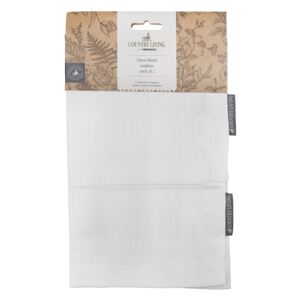 Country Living Linen Blend Napkins - 2 Pack - White