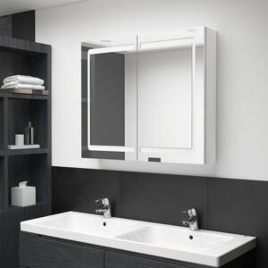VidaXL LED Bathroom Mirror Cabinet Shinning White 80x12x68 cm