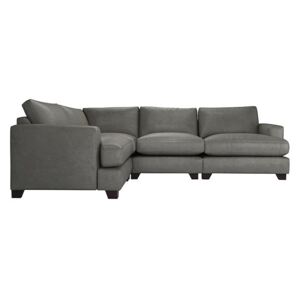 The Lounge Co. - Lorrie Small Leather Corner Sofa - Grey