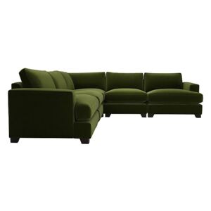 The Lounge Co. - Lorrie Large Fabric Corner Sofa - Green