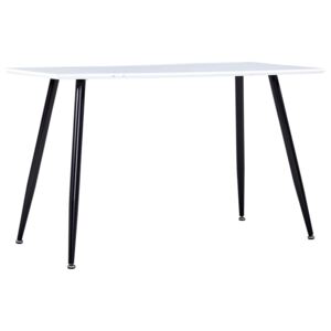 VidaXL Dining Table White and Black 120x60x74 cm MDF