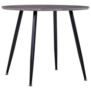 VidaXL Dining Table Concrete and Black 90x73.5 cm MDF