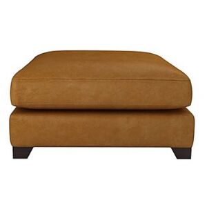 The Lounge Co. - Lorrie Leather Footstool - Brown