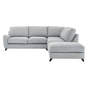 Carrara Fabric Corner Chaise Sofa - Silver