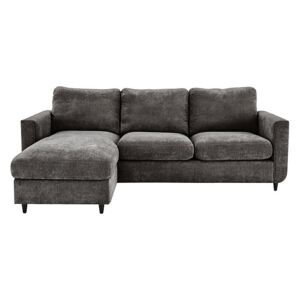 Esprit Fabric Chaise Sofa Bed with Storage - Grey