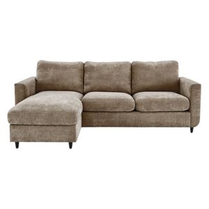 Esprit Fabric Chaise Sofa Bed with Storage - Beige