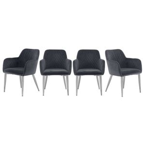 Set of 4 Leo Fabric Chairs