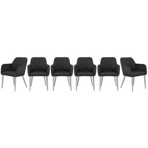 Set of 6 Leo Faux Leather Chairs
