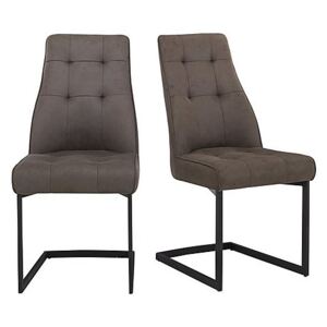 Merlin Pair of Dining Chairs - Grey