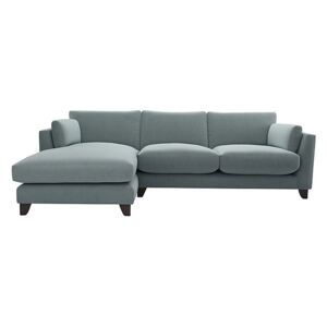 The Lounge Co. - Peyton 3 Seater Fabric Chaise End Sofa - Blue