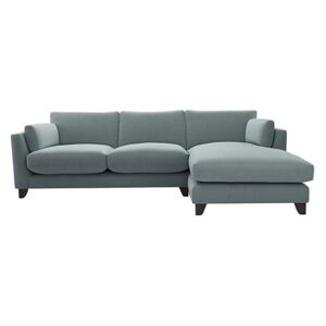 The Lounge Co. - Peyton 3 Seater Fabric Chaise End Sofa - Blue