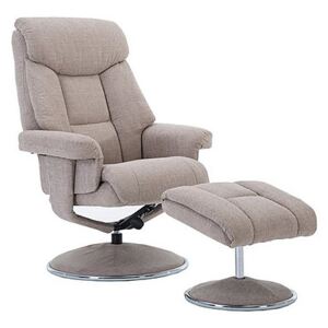 Bruges Fabric Swivel Chair and Footstool