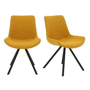 Rocket Pair of Dining Chairs - Yellow