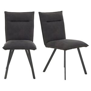 Moon Pair of Dining Chairs - Black