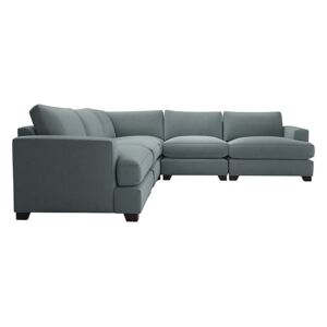 The Lounge Co. - Lorrie Large Fabric Corner Sofa - Blue