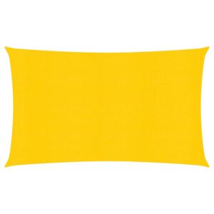 VidaXL Sunshade Sail 160 g/m² Yellow 2x5 m HDPE
