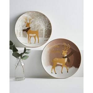 Set of 4 Reindeer Side Plates