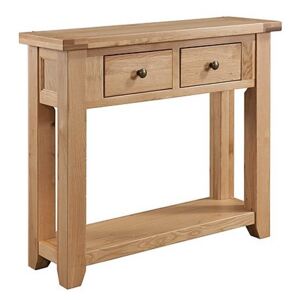 Furnitureland - California Solid Oak Console Table - Brown