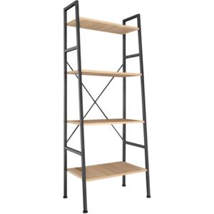 Tectake 404147 bookcase newcastle - ladder shelf with 4 shelves - industrial light