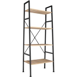 Tectake 404149 bookcase liverpool - ladder shelf with 4 shelves - industrial light