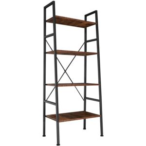 Tectake 404148 bookcase liverpool - ladder shelf with 4 shelves - industrial dark