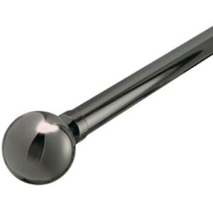 Sphere 28mm Eyelet Curtain Pole Polished Graphite