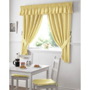 Gingham Value Curtains Yellow
