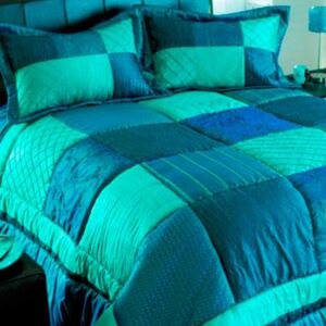 Bejewelled Quilted Bedspread Sapphire